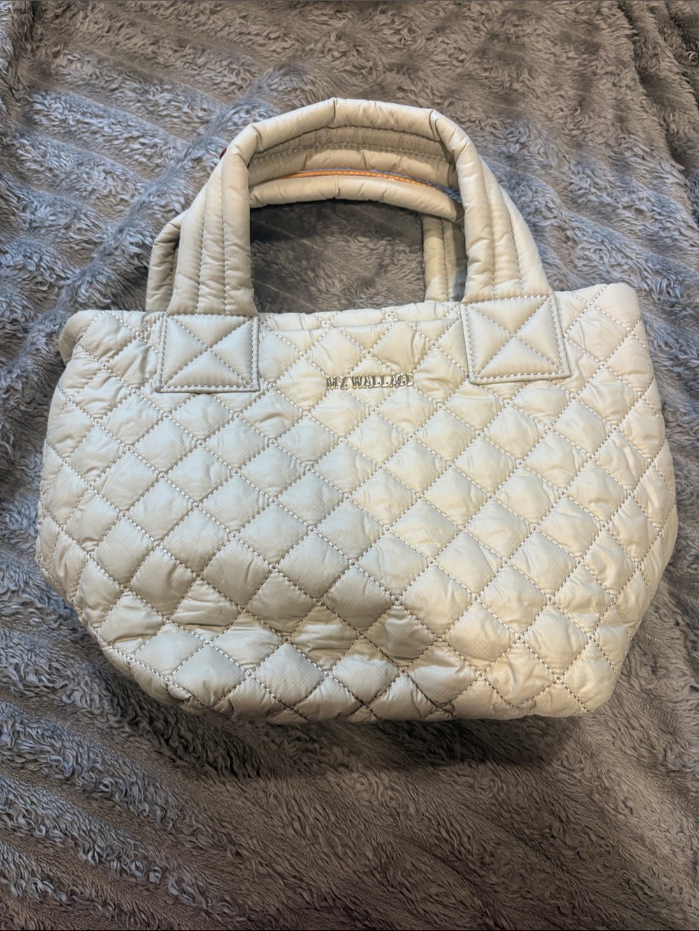 MZ Wallace Quilted Crossbody Tote - Cream
